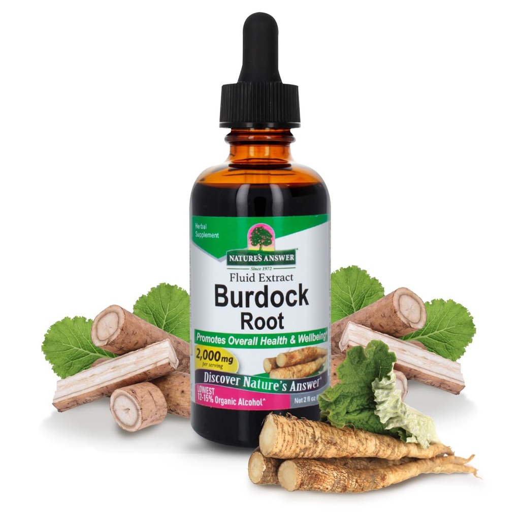 Nature's Answer Burdock Root | Herbal Supplement | Super Concentrated | Promotes Overall Health & Well-being | Low Alcohol & Gluten-Free 2oz
