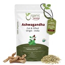 Organic Way Ashwagandha Root Cut & Sifted (Witania Somnifera) - Organic & Kosher Certified Mezz124; Vegan, Non GMO & Gluten Free Mezz124; USDA Certified Mezz124; Origin - Indien (1 / 2LBS / 8Oz.)