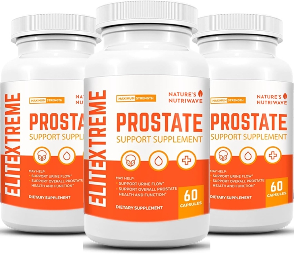 EliteXtreme Health Supplement - Natural Formel med Saw Palmetto, Plant Steroler, Zink, og Vitumfume124; Non- GMO, Lavet i USA, 60 Kapsler, 3 Måned Supply