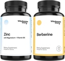 3- in-1 Zinkpicolinat Magnesium Glycinat Kosttilskud med vitamin B6 + berberine 1500mg HCl Supplement- 124; Reproduktiv & Fertilitet Sundhed, Hormonbalance, immunforsvar 124; 30 dages forsyning