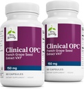 Terry naturligt Klinisk OPC - Kardiovaskulær Health & Focus Support - Kosttilskud med Grape Seed Extract & Sunflower Lecithin - Immunstøtte - 150 mg, 60 Softgels (Pack of 2)