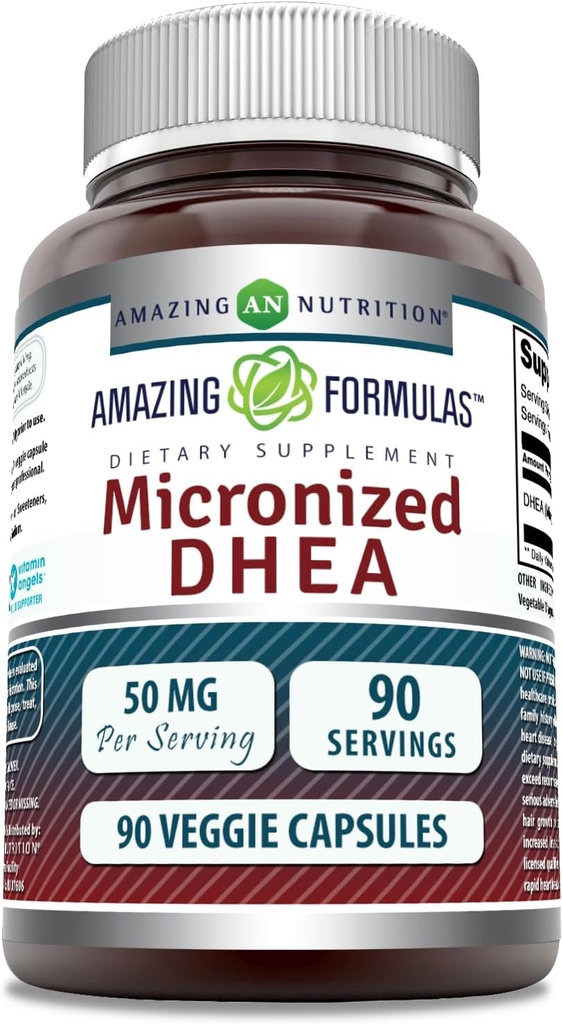 Amazing Formulas Mikronized DHEA Supplement Note 124; 50 Mg Per Serving Note 124; Veggie Kapsler Note 124; Non- GMO Note 124; Gluten Free
