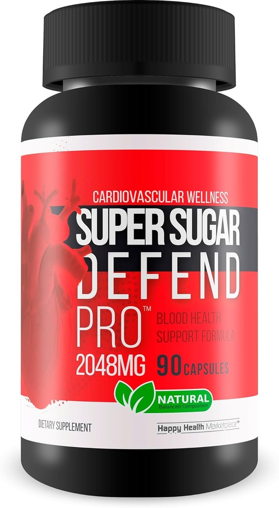 Kardiovaskulær Wellness Super Sugar Defense Pro - Vores bedste blodtilskud - Sund blodcirkulation Support - Blodstøtte til kvinder & mænd - Urtepiller Bedste blodtilskud