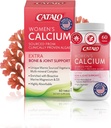 CATALO Women's Calcium with Aquamin™ Red Algae - Plant-Based Marine Calcium Supplement with Vitamin D3, Magnesium & Zinc - High Absorption Formula - 60 Tablets