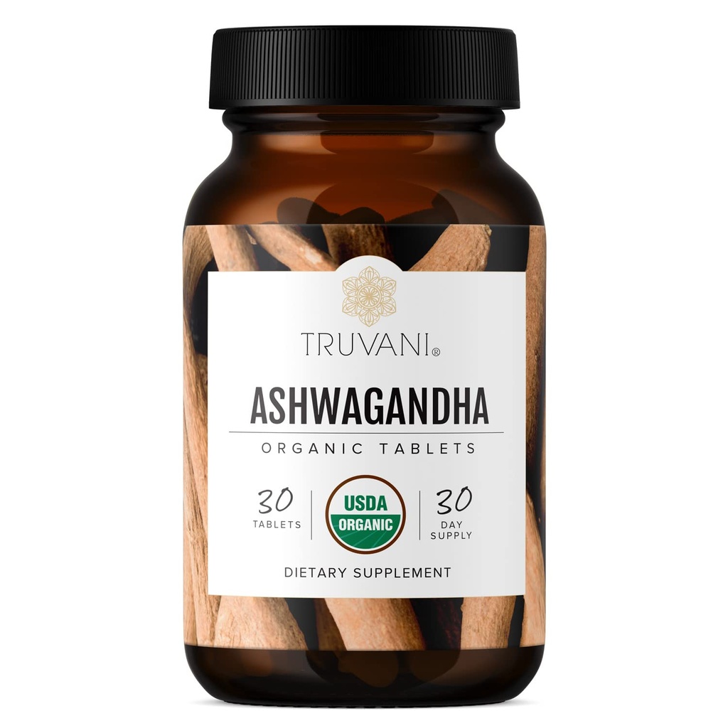Truvani Organic Ashwagandha Mest124; Daglig energi, positiv mood support, Understøtter hjerne sundhed Mest124; Understøtter muskelvækst og udholdenhed Mest124; Sund søvn Support Mest124; Non- GMO Mest124; 30 Day Supply