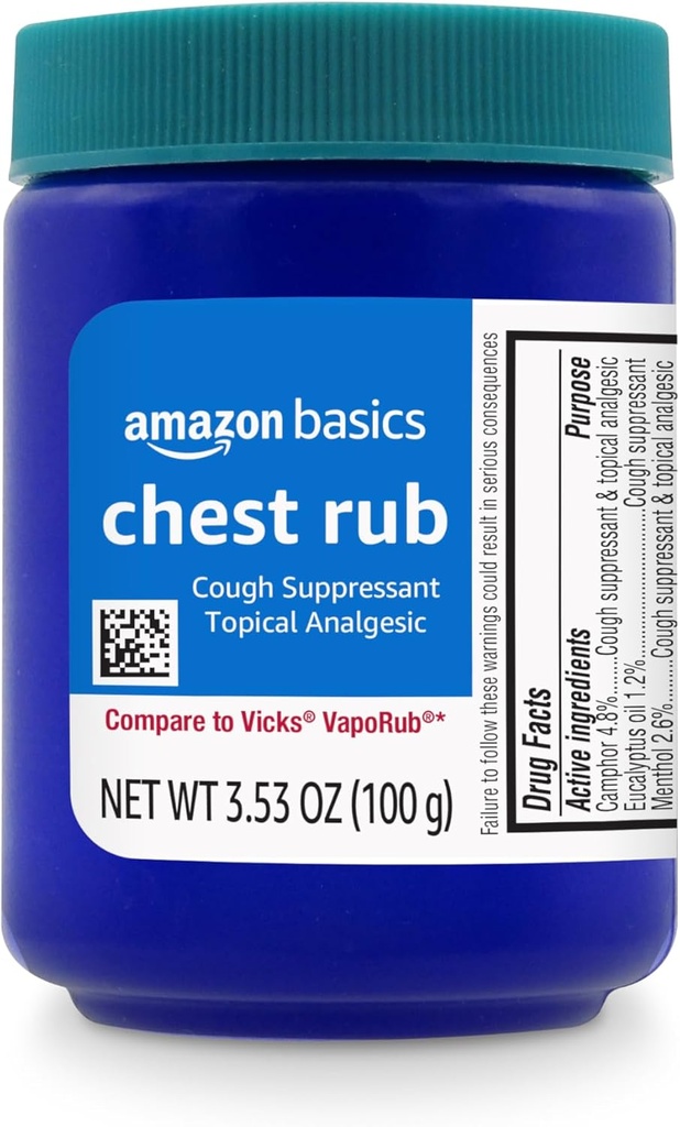 Grundlæggende Bryst Rub Hoste Understøttende og tematisk Analytisk Salve, 3.53 Ounce