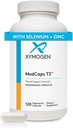 XYMOGEN MedCaps T3 - Thyroid Support Formel med vitaminer + urter - Selen, zink, E-vitamin + C, Ashwagandha, Guggul ekstrakt, og jod supplement (120 kapsler)