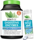 Zenvise sundhed fordøjelsesenzymer og pebermynte Chewable - fordøjelsesenzymer, Probiotiske Multi enzymer med probiotika til kvinder og mænd i kapsler og praktisk Chewable pebermynte