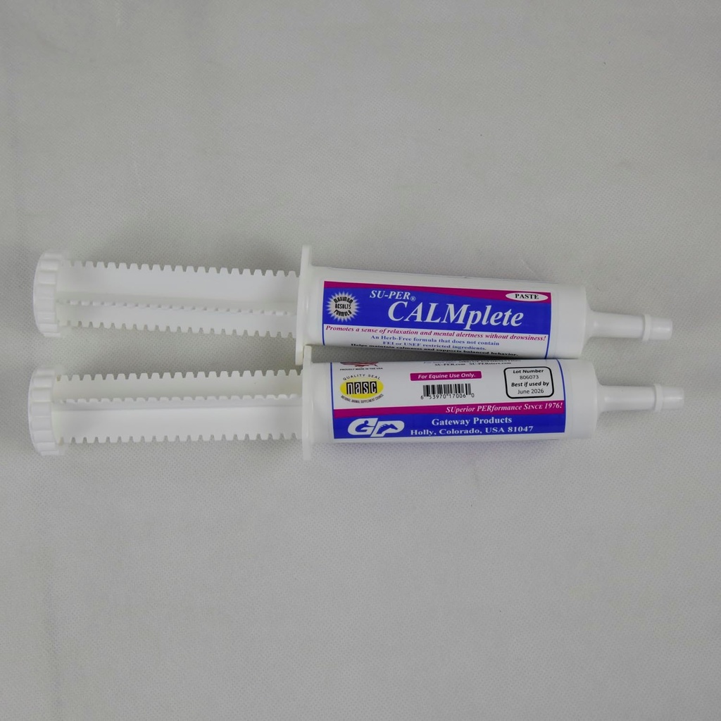 SU- PER Calmplete Horse Calmer Paste - Hjælper Opretholdelse Calmness & Balanceret Opførsel - Calming Paste for Heste - 80CC, (2 Pack)