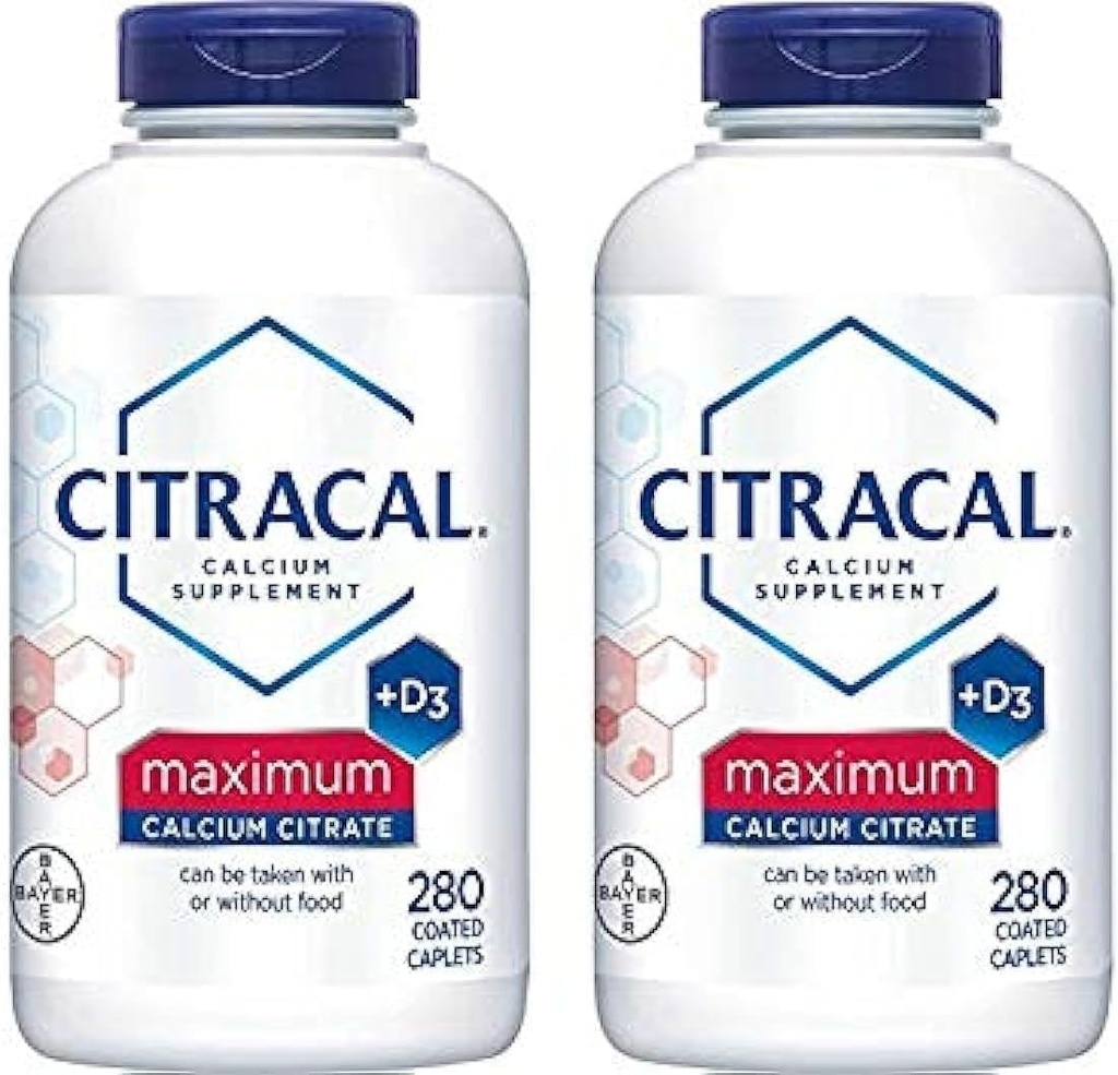 Citracal - Calciumcitrat med vitamin D3 - 2 flasker, 280 kapsler hver