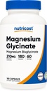 Nutricost Magnesium Glycinat kapsler (180 kapsler, 210 mg per servering) - Magnesium Glycinat supplement til Gentle Absorption