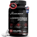 Lumbrokinase Supplement 40mg (60 kapsler) - Maksimum Activity- 800000 UI - Pure Lumbrokinase Enzymes fordøjelsesenzymer, bedre end serrapeptase Nattokinase supplement, Lab Testet, Non GMO