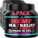 6PACK Healthergize Hamp Cream- Natural Premium Quality- Full Body Relief Instant Results- Hamp Oil Infused- Lavendel, Aloe, Gurkemeje, Aches, Muskler, Joints, Muskler, Tilbage, Knees, Neck- Made in USA...