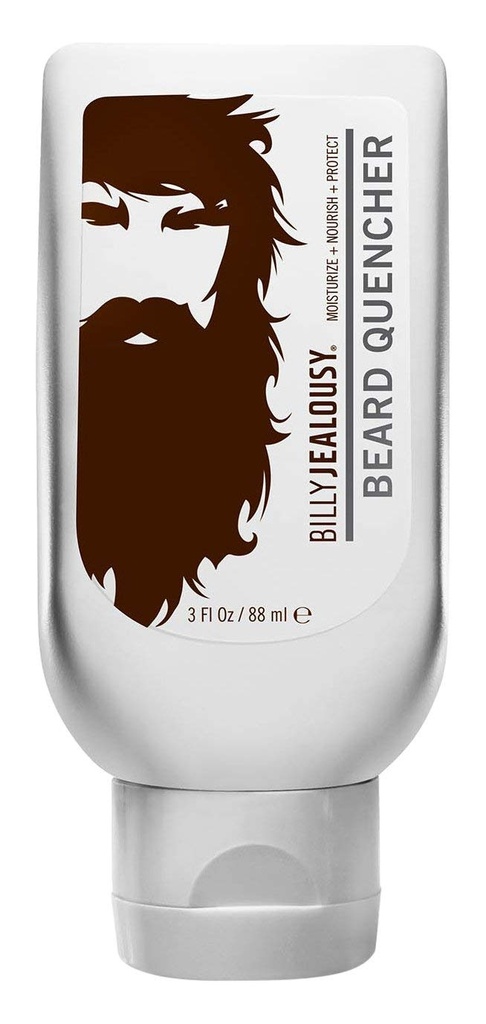 Billy Jealousy Beard Quencher, Nourishing og styrkelse af moisturizer til Mane og Hud med Shea Smør, Aminosyrer og Black Oat Seed, Fights Frizz, Relieves Itch og Flakes, 3 Fl Oz