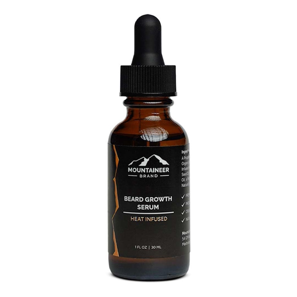 Mountaineer Brand Beard Growth Serum 1 oz. | The Original Beard Growth Oil to Grow a Thicker and Fuller Beard | Natural Hair Growth Serum