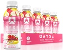 RYSE Clear Protein Drink - Strawberry Banana - 100 kalorier, 22g Whey Isolate Protein Shake, sukkerfri, 0g Fat & Lactose- Free - Genopfriskning Ready- to- Drikke - 16,9 fl oz Flasker (12 - Pack)