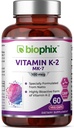 biophix vitamin K2 MK- 7- 100 mcg 60 Veg kapsler - Understøtter stærke knogler immunforsvar