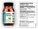 DR WAKDE'S Brahmi Capsules (Bacopa monniera, 60 Veg Caps, Plant-Based Supplement, Ayurvedic Herb, All Natural, Vegan)