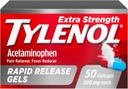 Tylenol Ekstra Styrke Acetaminophen Rapid Release Gels, Extra Strength Pain Reliever & Fever Reducer, Gelcaps med Laser- Boret Holes, 500 mg Acetaminophen, 50 ng