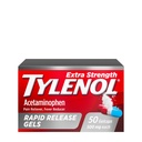 Tylenol Ekstra Styrke Acetaminophen Rapid Release Gels, Extra Strength Pain Reliever & Fever Reducer, Gelcaps med Laser- Boret Holes, 500 mg Acetaminophen, 50 ng