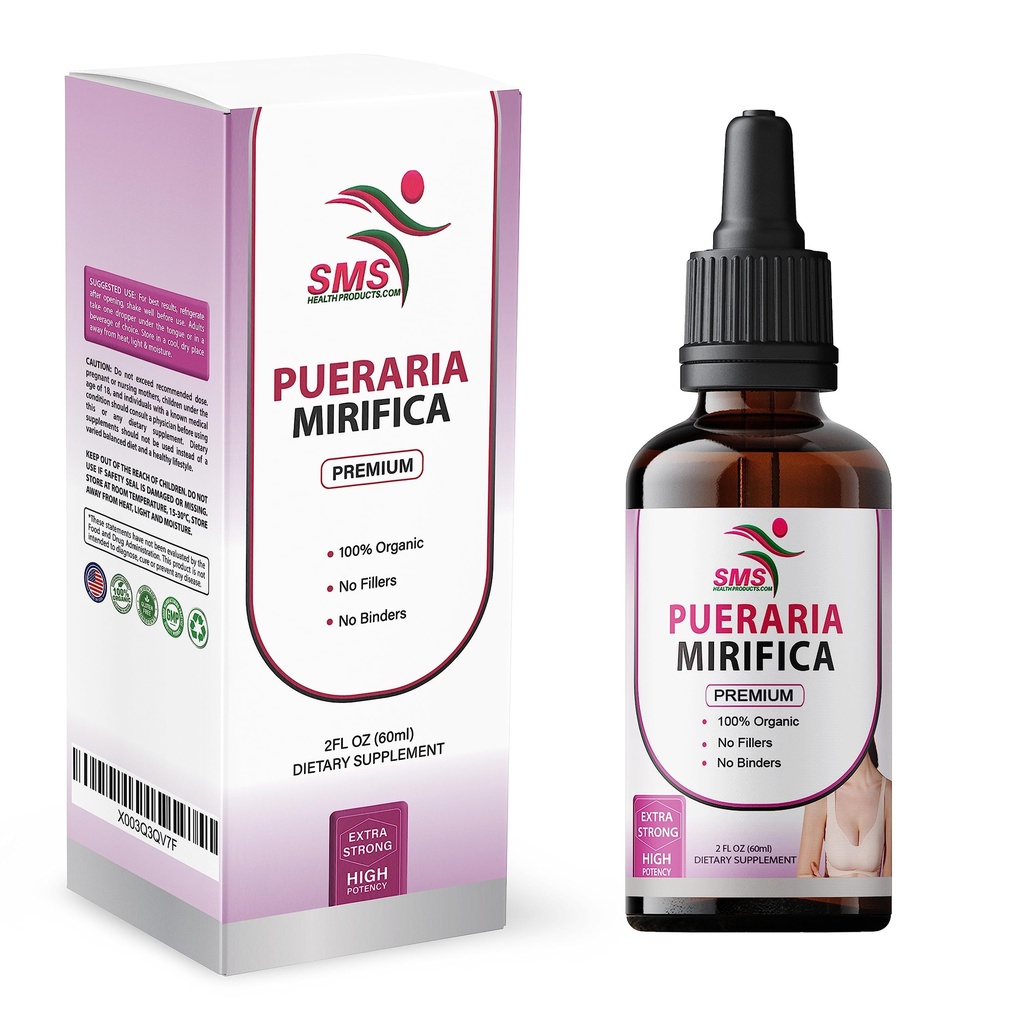Pueraria Mirifica Drops • 124; Premium Grade • 124; Urtevæske ekstrakt • 124; Non- GMO, Organisk, Vegan, Alkoholfri tinktur • 124; 2 Fl Oz (60ml)