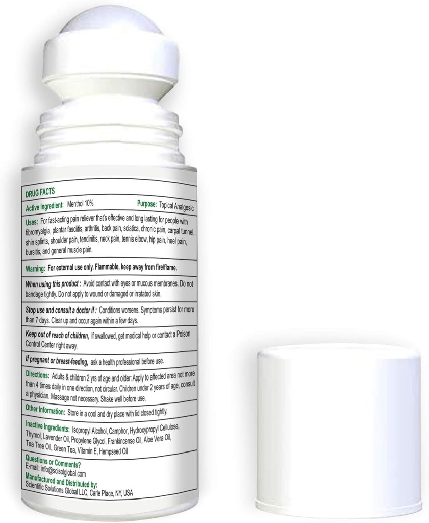 BIO- Relief Fast- Actioning Hempp Pain Relief Roll On - Meget effektiv, Cool & topic Pain Relief Ekstra Styrke til Gigt, Muskel, Fælles & Tilbage - Easy Roll On Maksimum Styrke, Lavet i USA