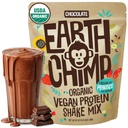 EarthChimp Organic Vegan Protein Powder - med Probiotika - Ikke GMO, Dairy Free, Non Whey, Plant Based Protein Powder for Women and Men, Gluten Free - 52 Servering, 64 Oz (Chokolade)