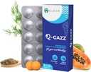 Q- Gazz hjælper i gas, Bloating og fordøjelsesbesvær Klinisk Proven Unique Blend of Probiotika, Carminative Olies og fordøjelsesenzymer til mænd og kvinder Formuleret af læger - 30 tabletter