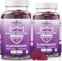 NEW AGE Immunsystem Support Gummies - Sambucus Black Elderberry Gummies med C-vitamin og zink (immunstøtte 120 Gummies)
