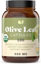 Komplette naturlige produkter Organiske Olive Leaf kapsler - 550mg, 100 Tæl, 1100mg pr Servering