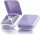 Lille pillekasse Vandtæt rejsepill sag Portable Daily Pill Container Pill Holder Purse 4 Compactments Compact Medicine Organizer for Vitamin, Fish Oils, Kosttilskud, Medicin (lilla)