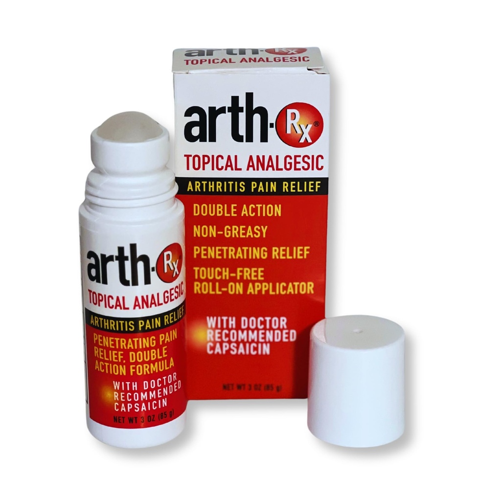 Tematisk analyse Arthritis Pain Relief, varme Penetraating Capsaicin Roll on, Maksimal Relief for Gigt, Muskel, Fælles og Rygsmerter 3 oz