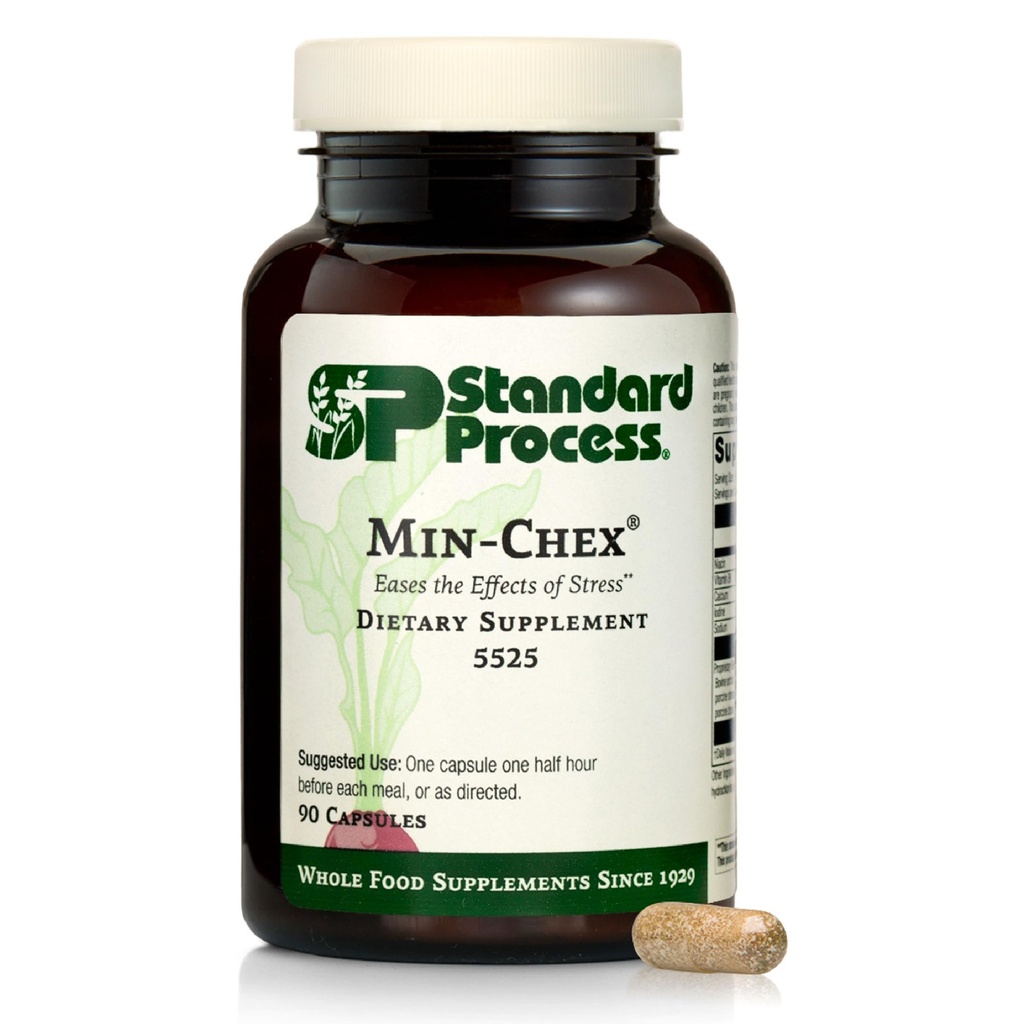 Standard Process Min- Chex - supplement til Nervesystemet støtte - understøtter sund Gland funktioner til at hjælpe en sund stress reaktion - non-Dairy - 90 kapsler (90 Servere)