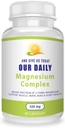 Magnesiumkompleks supplement (500mg / 90 kapsler) - Magnesiumblend med aspartat, oxid, glycinat, gluconat & citrat - høj absorption & ikke-GMO