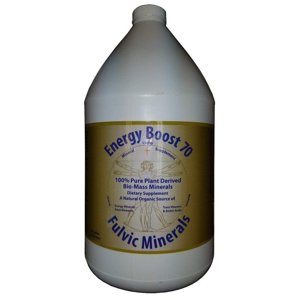 Energi Boost 70 Fulvic Minerals Sporelementer Vitamin og Aminosyrer Morningstar Minerals (1 Gallon)