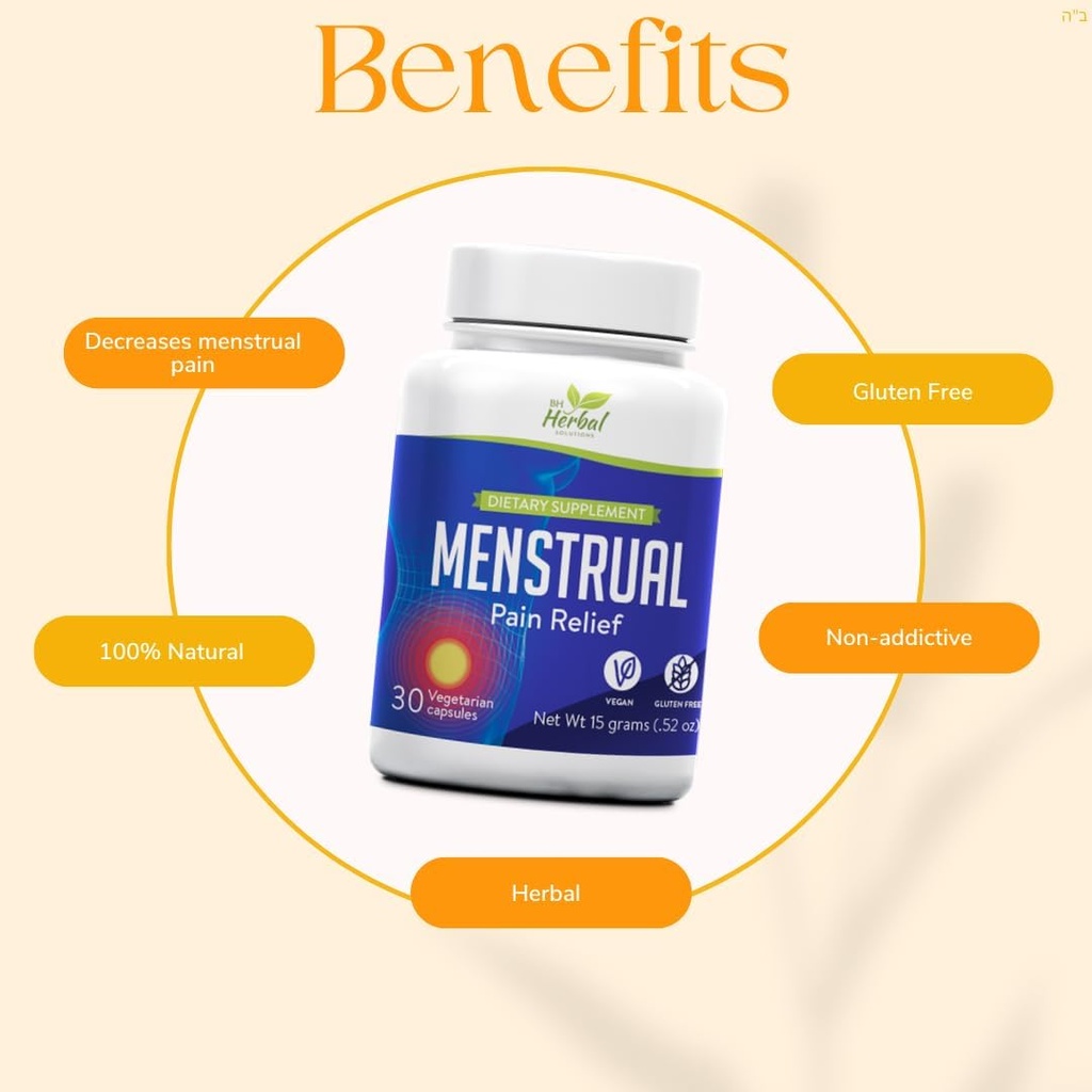 Menstruelle Periode Symptomer Relief - Premenstruelle kramper Relief - 100% Natural og Herbal