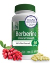 Health Thru Nutrition Berberine HCl 500mg 120 Servering ekskl. 124; Clinical Strength Supplement 124; Certified Vegan