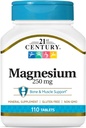 21. Century Magnesium 250 mg tabletter, 110 Tælling