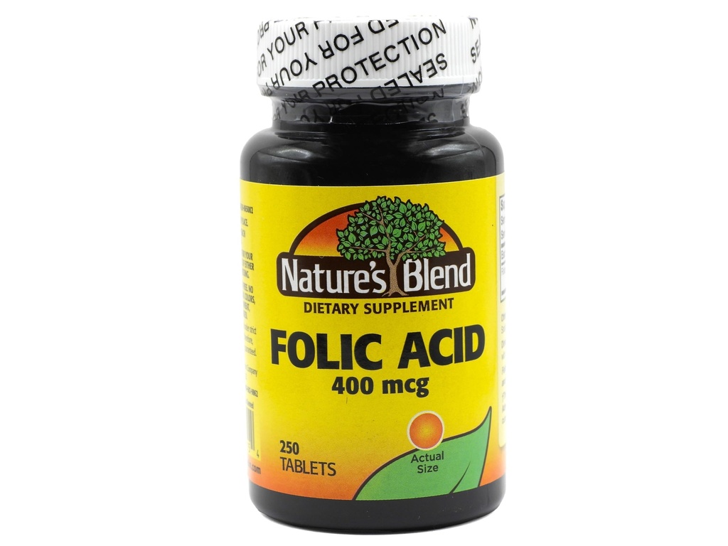 Naturens Blend Folinsyre 400 mcg 400 mcg 250 Tabs