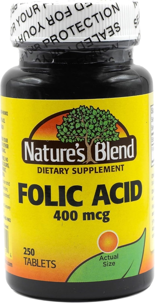 Naturens Blend Folinsyre 400 mcg 400 mcg 250 Tabs