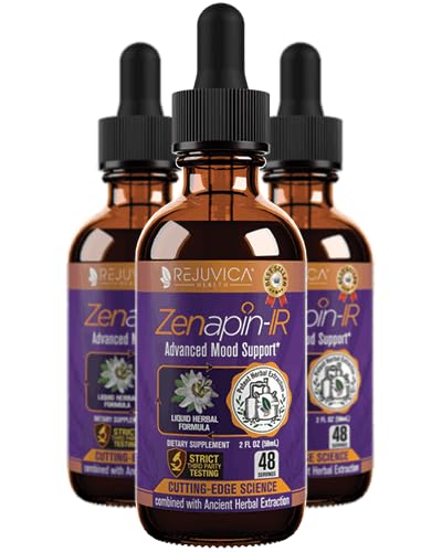 Rejuvica Health Zenapin IR - Advanced Mood Support - Kava Kava, Ashwagandha, Passionflower, Kamille, B- Vitamin & mere