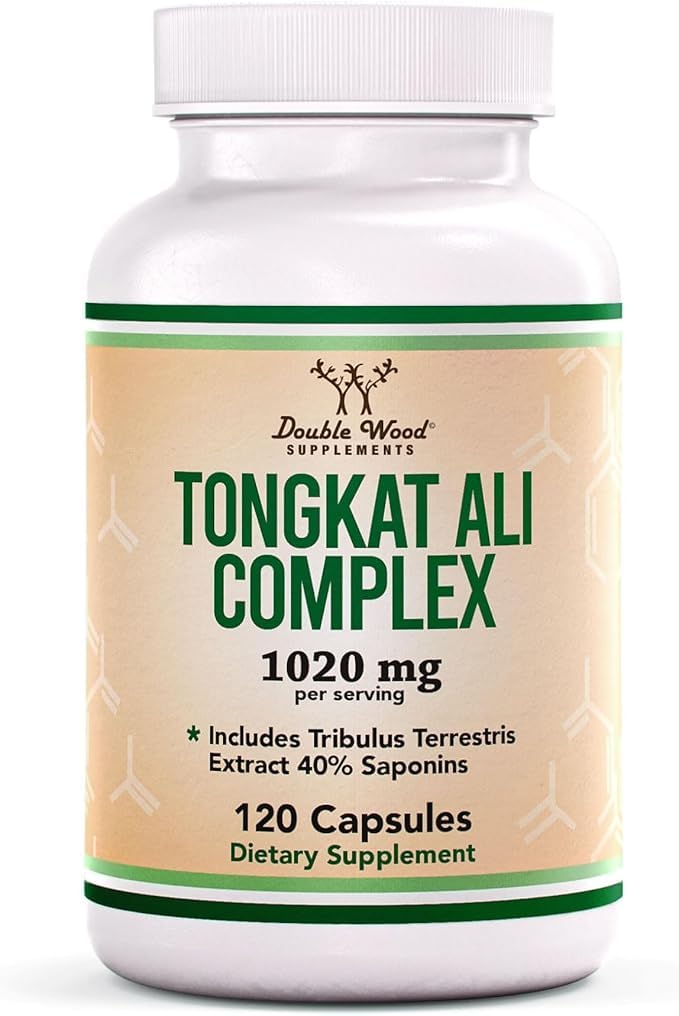Tongkat Ali - 1000mg (2 måneders Tilgang) - Mænd Sundhed - 200: 1 Uddrag af (Longjack) Eurycoma Longifolia, med 20mg Tribulus Terrestris (Tredjeparts testet) af Double Wood