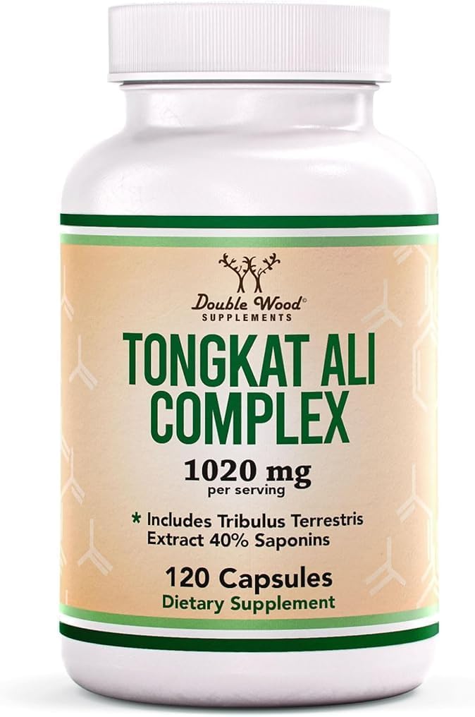 Tongkat Ali - 1000mg (2 måneders Tilgang) - Mænd Sundhed - 200: 1 Uddrag af (Longjack) Eurycoma Longifolia, med 20mg Tribulus Terrestris (Tredjeparts testet) af Double Wood