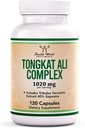 Tongkat Ali - 1000mg (2 måneders Tilgang) - Mænd Sundhed - 200: 1 Uddrag af (Longjack) Eurycoma Longifolia, med 20mg Tribulus Terrestris (Tredjeparts testet) af Double Wood