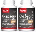 Jarrow Formulas Q- Absorb Co- Q10 100 mg - 60 Softgels, Pack of 2 - High Absorption Co- Q10 - Antioxidant Support til Mitokondriel energiproduktion & Kardiovaskulær sundhed - Op til 120 Total Servering