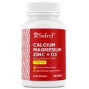 Safrel Calcium Magnesium Zink med D3- vitamin, 300 tabletter - Calcium 1000 mg, Magnesium 400 mg, Zink 20 mg & D3 600 IE per servering