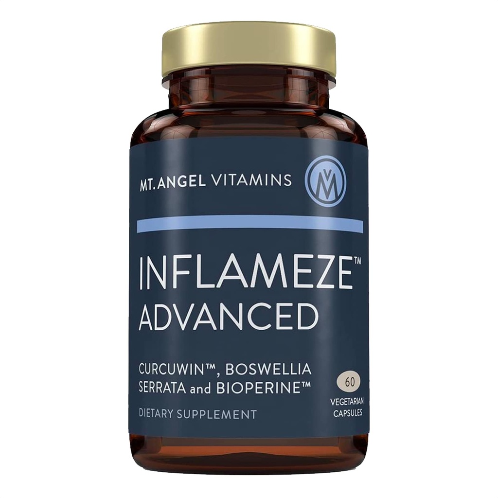 Mt. Angel Vitaminer: Inflameze Advanced. Fælles sundhed, kollagen beskyttelse, gurkemeje supplement, 60 kapsler