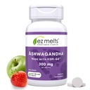 EZ smelter opløselig KSM- 66 Ashwagandha, 300 mg, Sukkerfri, Stress, Søvnighed og Mood Support, 30- Day Supply, Apple Berry- Flavor - 1 Pack