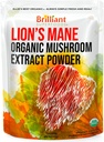 Ellie's Best Lions Mane Organic Mushroom Extract Powder Supplement - Double Extracted for 10X Potency - Pure No Fillers - 16oz - 458 1g Servings…