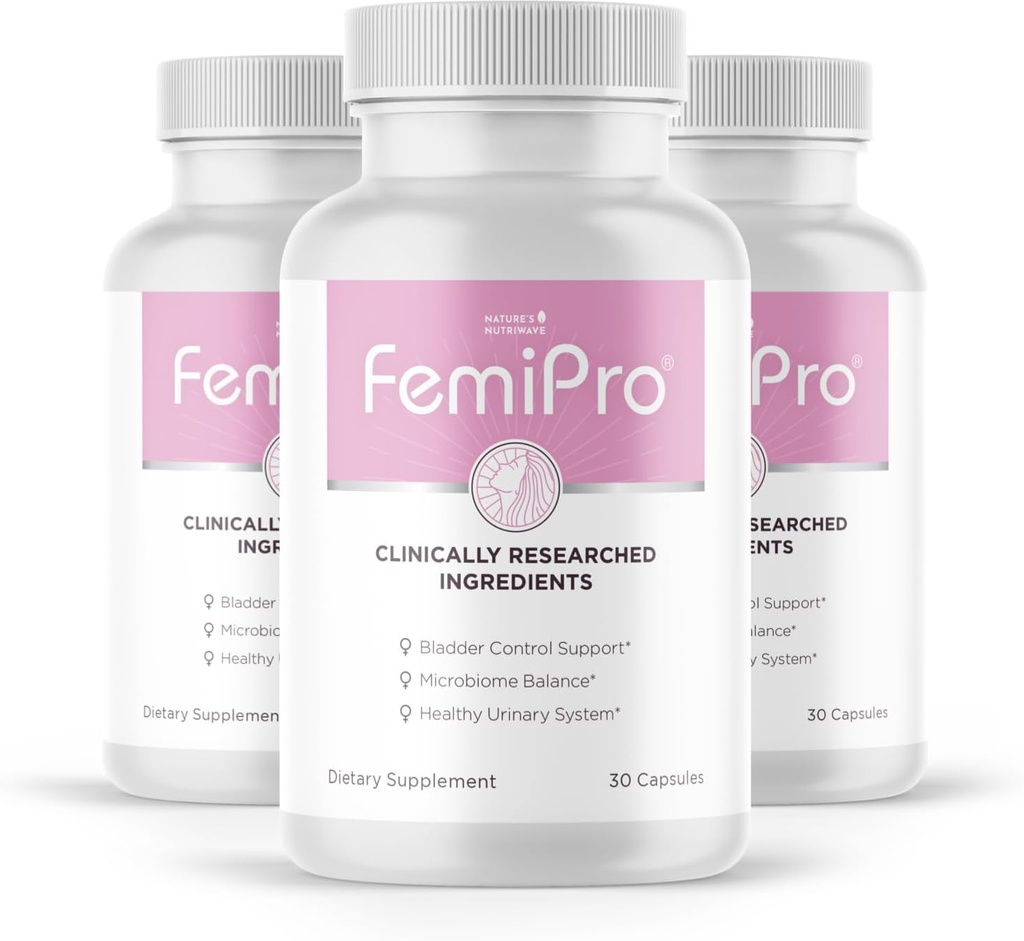Femipro Brege Control Kosttilskud til kvinder & mænd, Natural Herb & Probiotic Blend, Understøtter Urinary Tract Health & Microbiome Balance